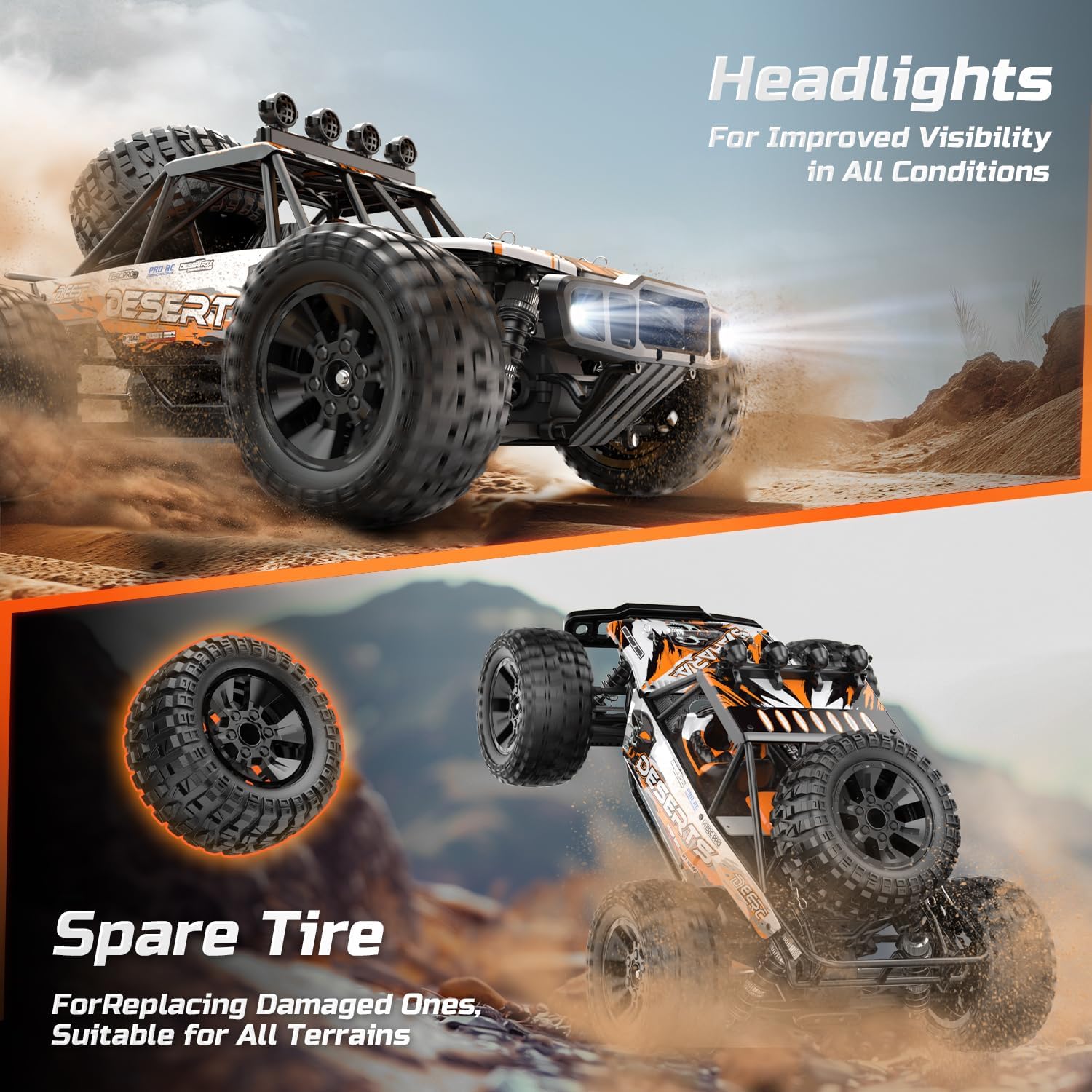 DEERC 9201E/9203E/9206E/9207E RC Car Accessories (New Chassis)