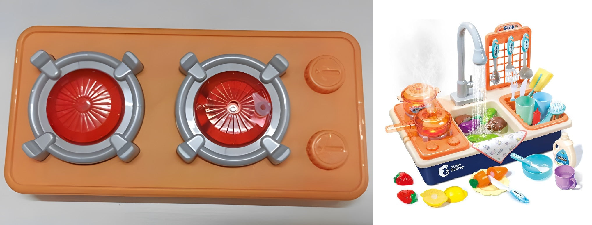 Niedliches Steinspielzeug-Zubehör, Wasserhahn für Küchenspüle, Spielzeug