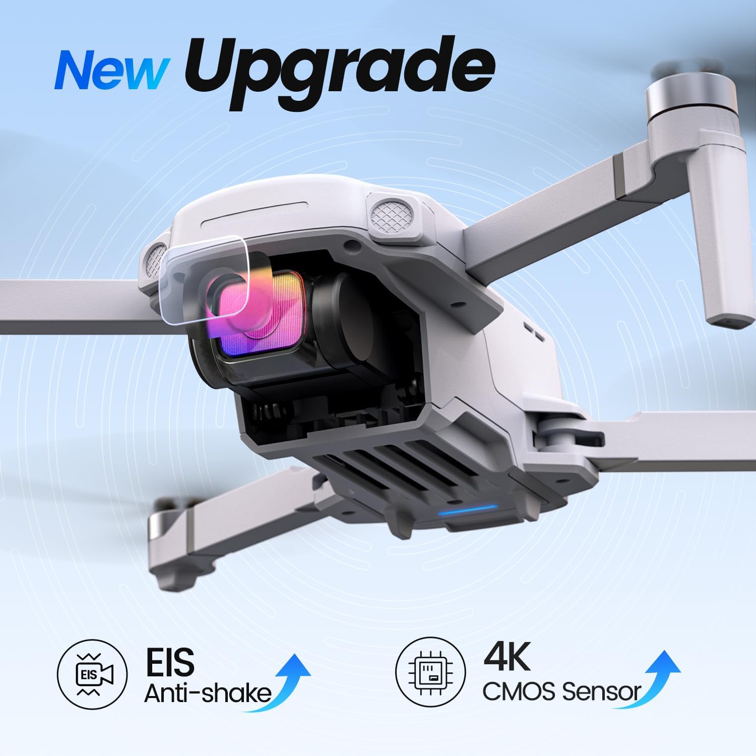 Holy Stone HS360E GPS Drone with 4K EIS Camera, 249g FAA Compliant, 1200W Sensor, 20000ft Range, Brushless Motor, Auto Return, Follow Me, Upgraded HS360S, Unavailable in AU