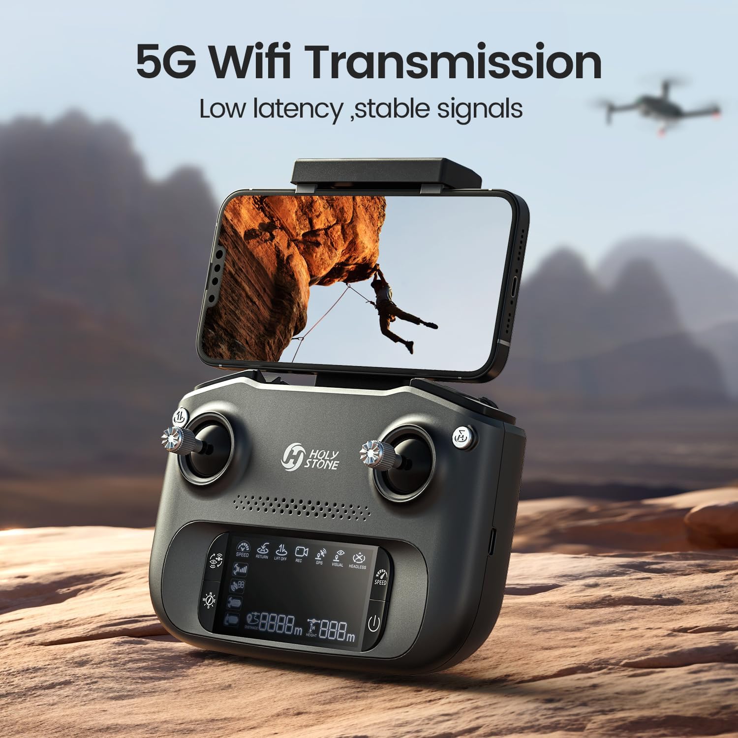 Holy Stone HS175G GPS Drone with 4K EIS Camera, 60 Mins Flight Time, Brushless Motor, Tap Fly, Auto Return, Follow Me, 249g Foldable Drone, Upgraded HS175D, Available in US/CA/UK