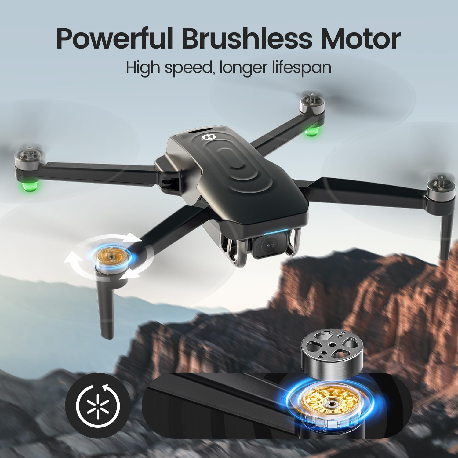 Holy Stone HS175G GPS Drone with 4K EIS Camera, 60 Mins Flight Time, Brushless Motor, Tap Fly, Auto Return, Follow Me, 249g Foldable Drone, Upgraded HS175D, Available in US/CA/UK