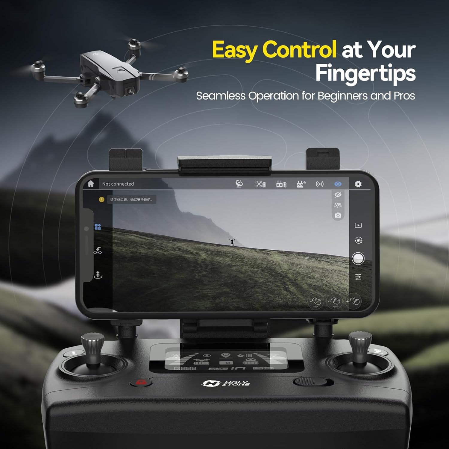 Holy Stone HS720 GPS ドローン、4K UHD カメラ、FAA リモート ID 準拠、飛行時間 52 分、ブラシレス モーター付き