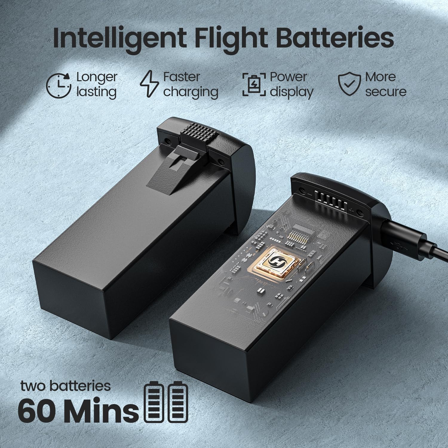 Holy Stone HS175G GPS Drone with 4K EIS Camera, 60 Mins Flight Time, Brushless Motor, Tap Fly, Auto Return, Follow Me, 249g Foldable Drone, Upgraded HS175D, Available in US/CA/UK