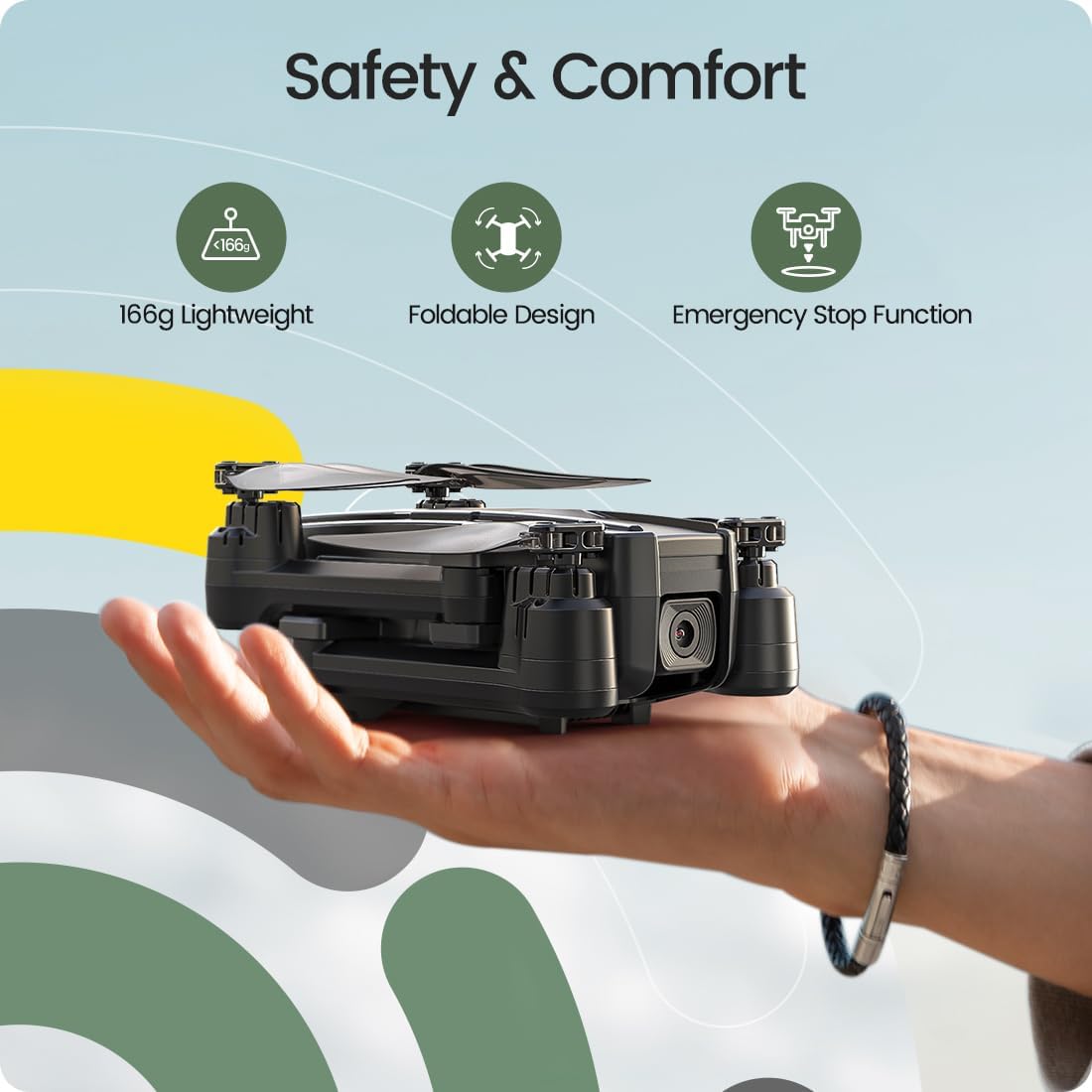 Holy Stone HS440 FPV Drone with 1080P HD Camera, Voice and Gesture Control, Headless Mode, Auto Hover, Gravity Sensor, Circle Fly, Unavailable in GE