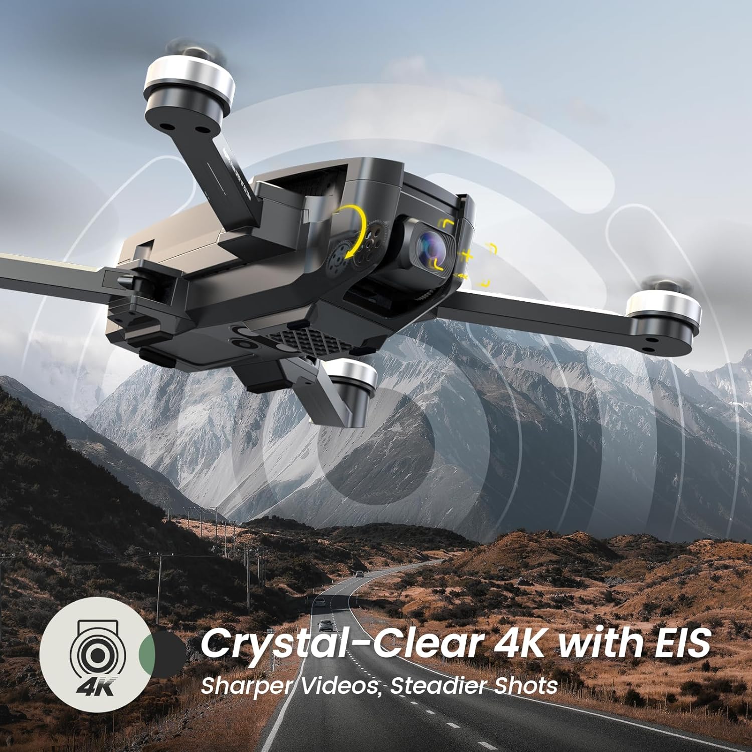 Holy Stone HS720E Drone Featuring 4K EIS Anti-Shake Camera with Sony Sensor
