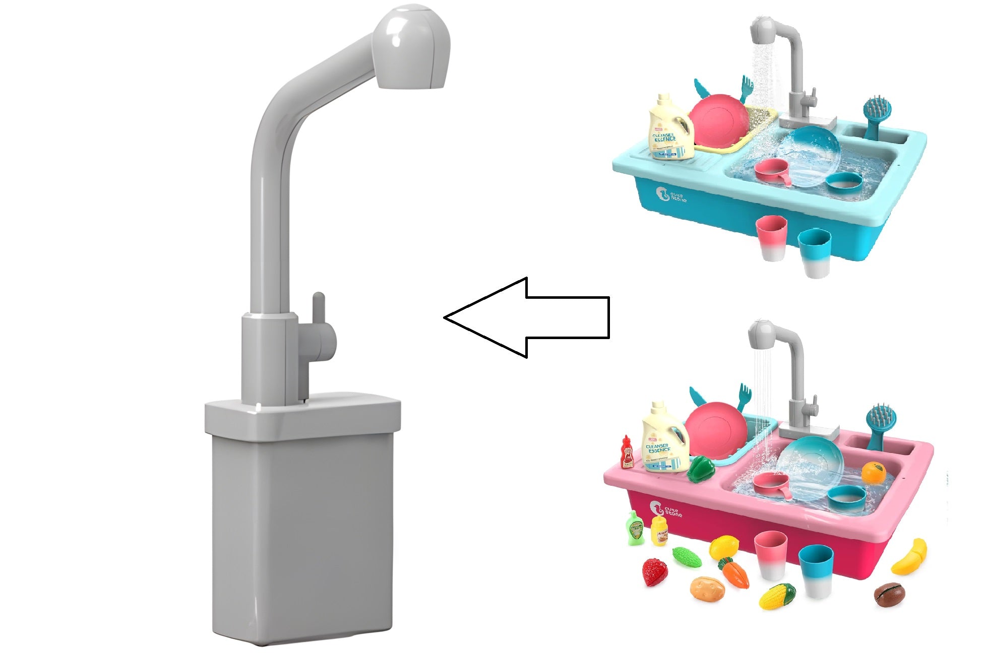 Cute Stone Kitchen Sink Toy Faucet