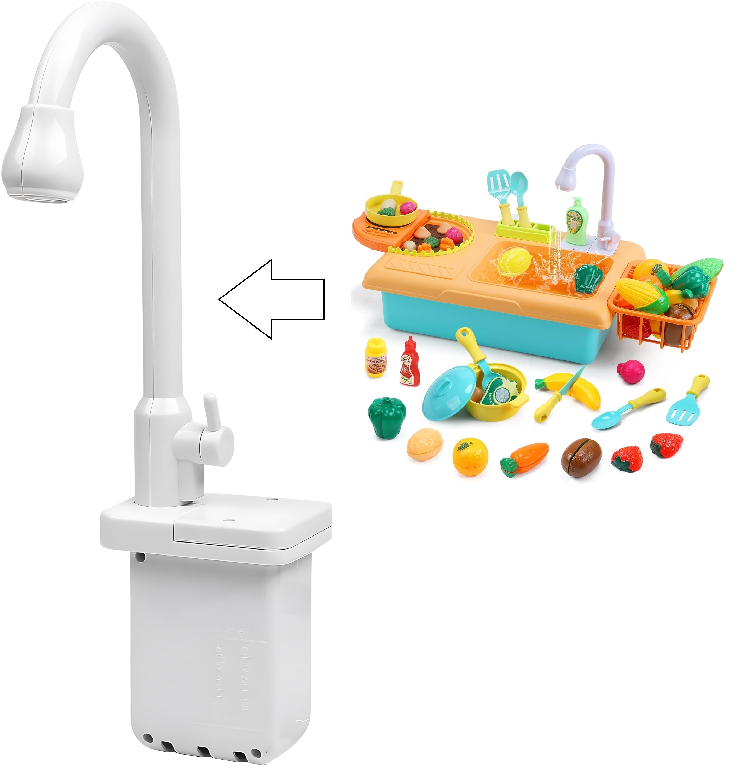 Cute Stone Kitchen Sink Toy Faucet